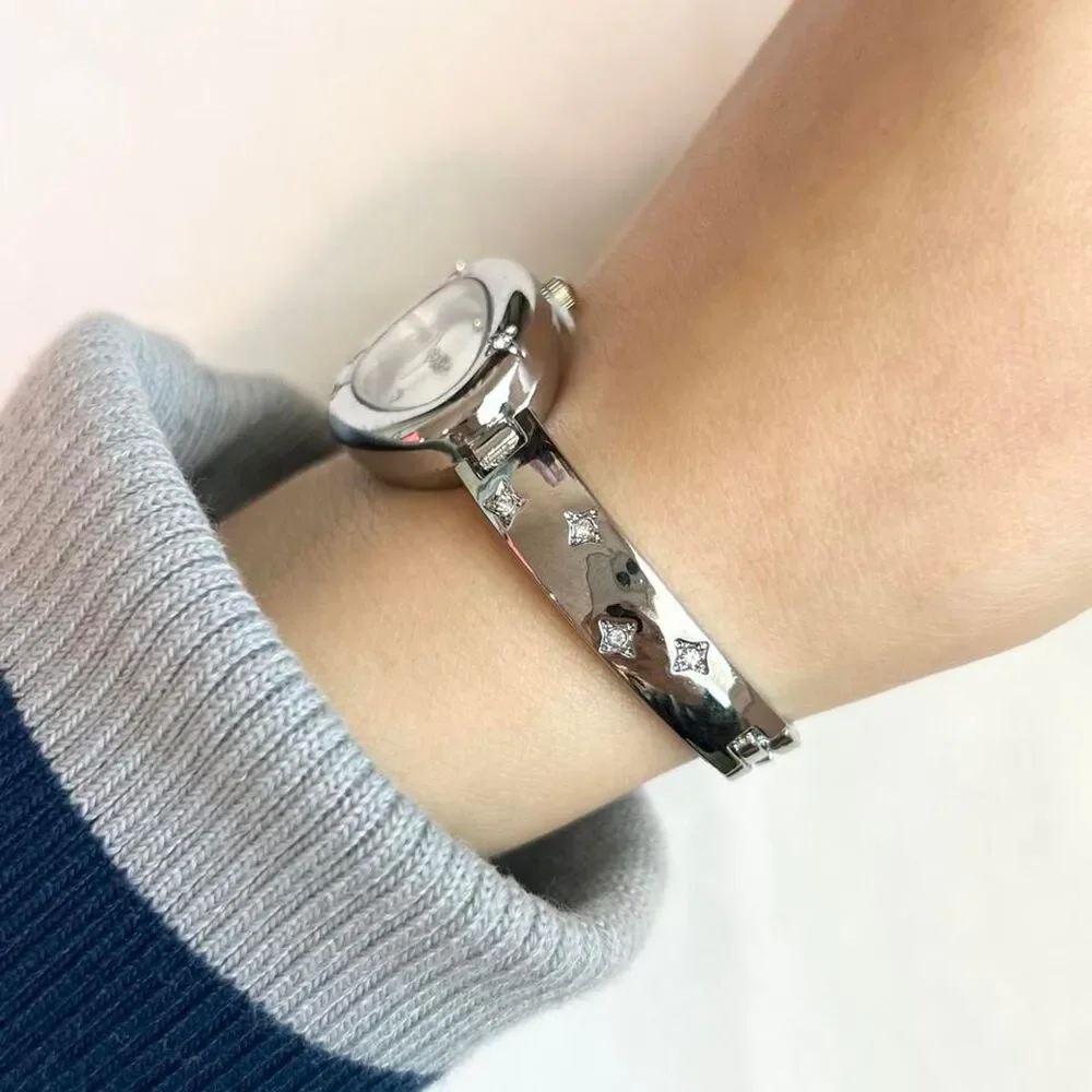Vintage Inspired Luxury Silver Tone Watch